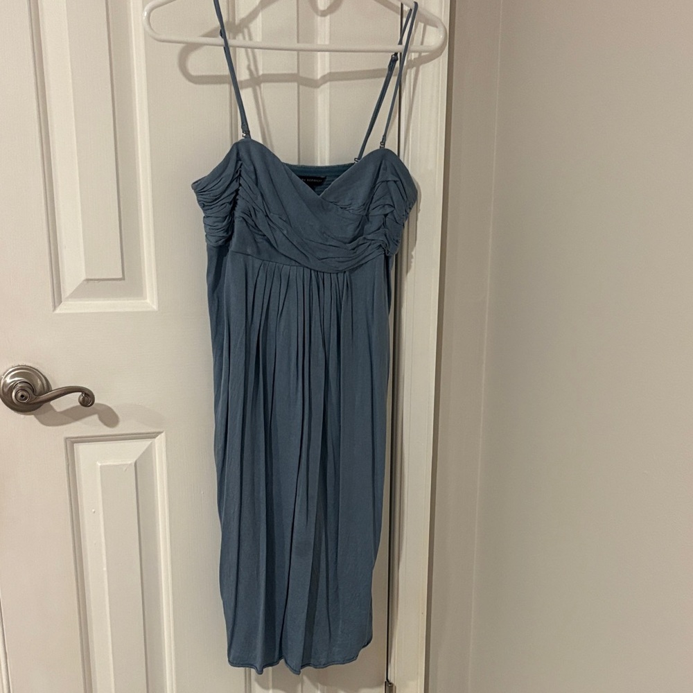 Banana Republic Blue Midi Dress with Spaghetti Straps
